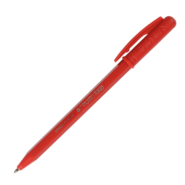 Penna sfera Tratto Uno Green - punta media 1 mm - rosso - Tratto - conf. 50 pezzi