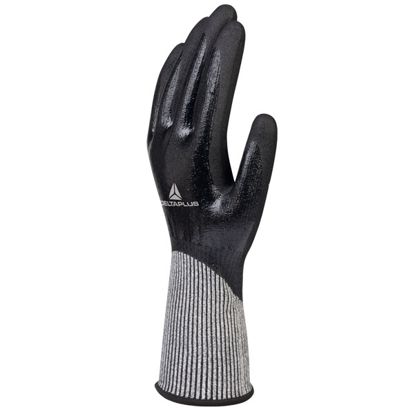 Guanti antitaglio Venicut D04 - maglia deltanocut - palmo in doppio nitrile - taglia 10 - nero - Deltaplus