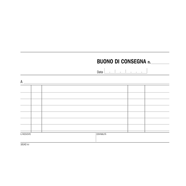 Blocco buoni consegna - 100 x 176 mm - 100 fg - DU161420000 - Data Ufficio