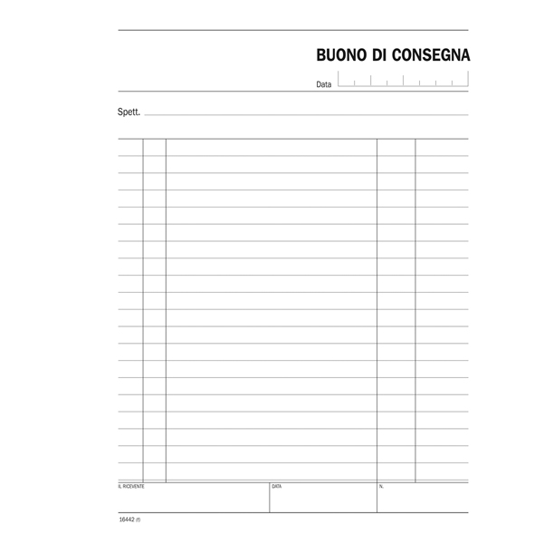 Blocco buoni consegna - 148 x 215 mm - 100 fg - DU164420000 - Data Ufficio