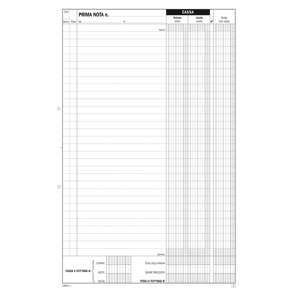 Blocco entrate/uscite extra cassa - 50/2 copie autoricalcante - DU1683C0000 - Data Ufficio