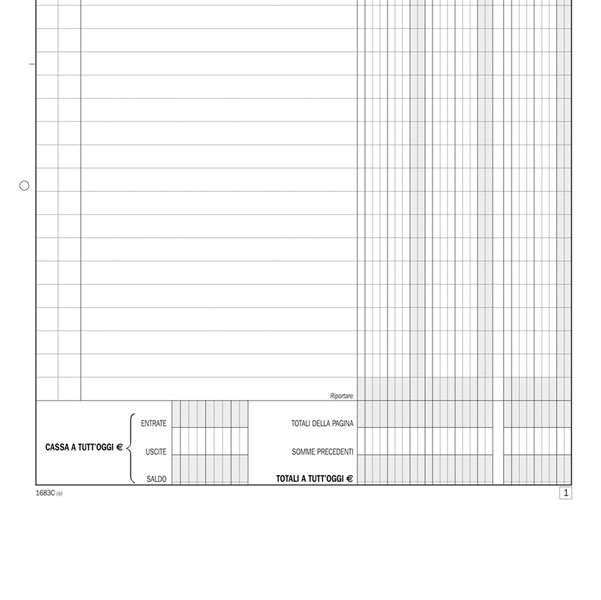 Blocco entrate/uscite extra cassa - 50/2 copie autoricalcante - DU1683C0000 - Data Ufficio