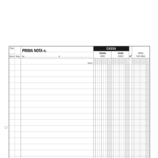 Blocco entrate/uscite extra cassa - 50/2 copie autoricalcante - DU1683C0000 - Data Ufficio