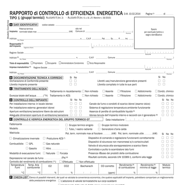 Rapporto di controlla efficienza energetica T1 snap - 3 copie - DU8843T1000 - Data Ufficio