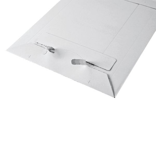 Busta a sacco - in cartone - chiusura autoadesiva - 260 x 345 x 30 mm - bianco - Colompac