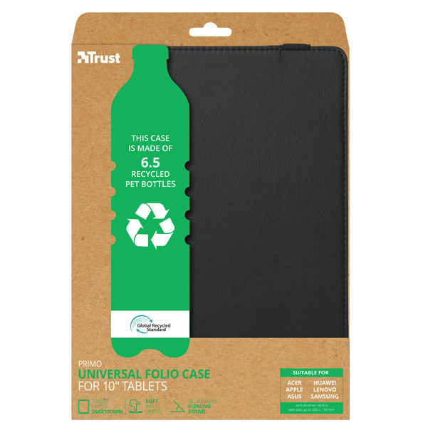 Custodia folio per tablet - Primo - da 10" - nero - Trust
