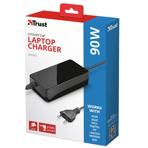 Caricabatterie universale Primo - per laptop fino a 90W - Trust