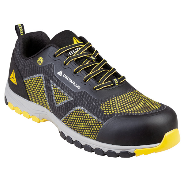 Calzatura di Sicurezza Memphis S1P ESD HRO SRC - bassa - numero 42 - nero/giallo - Deltaplus