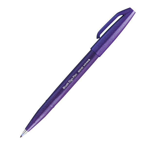 Pennarello Brush Sign Pen - colori assortiti - Pentel - conf. 12 pezzi