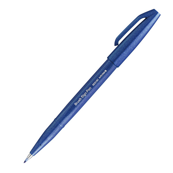 Pennarello Brush Sign Pen - colori assortiti - Pentel - conf. 12 pezzi