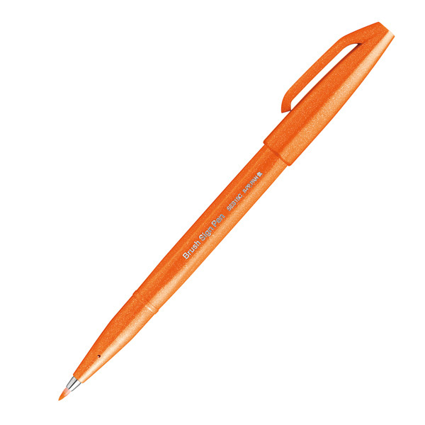 Pennarello Brush Sign Pen - colori assortiti - Pentel - conf. 12 pezzi