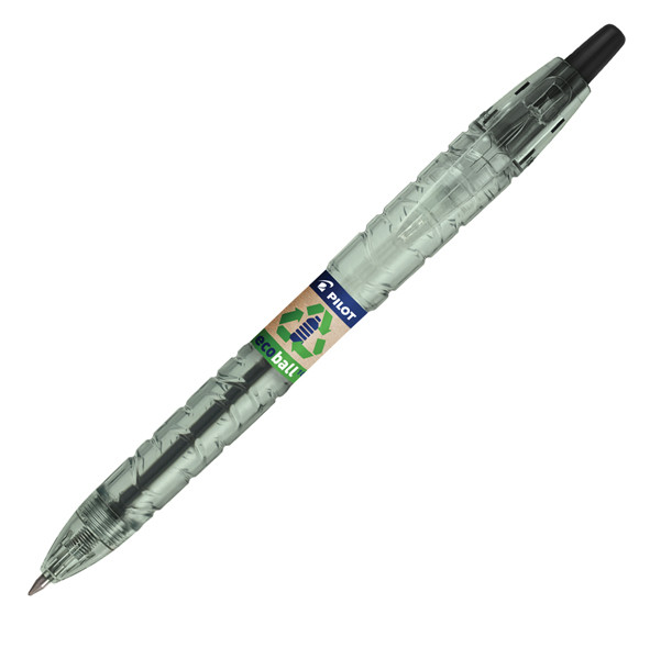 Penna a sfera scatto B2P Ecoball BeGreen - punta 1.0 mm - 10 refill B2P inclusi - nero - Pilot - conf. 10 pezzi