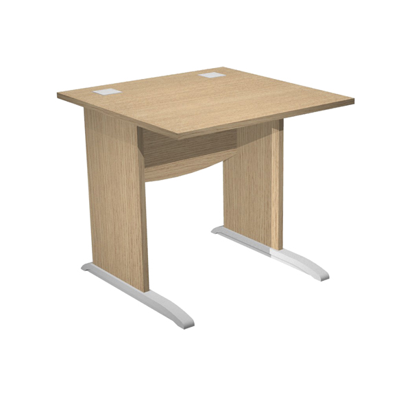 Scrivania Operativa AgorA' Basic - fianchi a L melaminico - 80 x 80 x H73 cm - rovere - Artexport