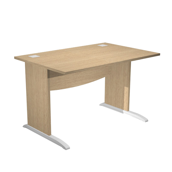 Scrivania Operativa AgorA' Basic - fianchi a L melaminico - 120 x 80 x H73 cm - rovere - Artexport