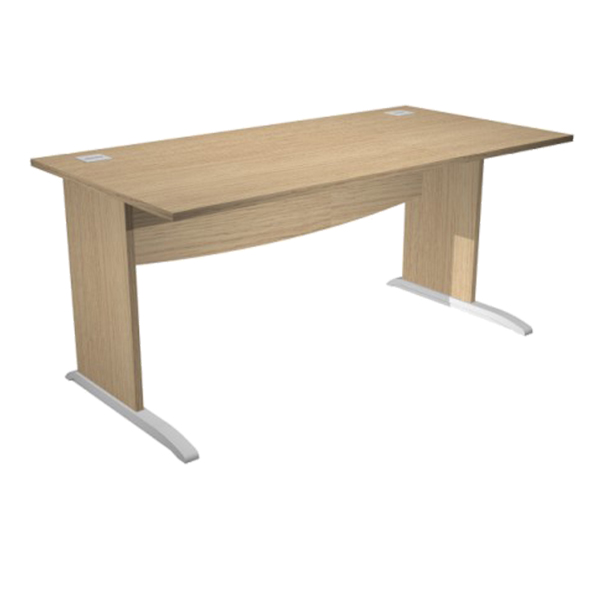 Scrivania Operativa AgorA' Basic - fianchi a L melaminico - 140 x 80 x H73 cm - rovere - Artexport