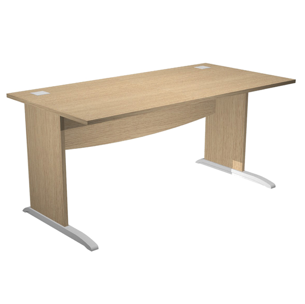 Scrivania Operativa AgorA' Basic - fianchi a L melaminico - 180 x 80 x H73 cm - rovere - Artexport