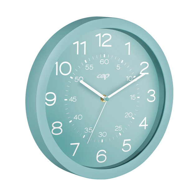 Orologio da parete Riviera Orion 820 Ri - diametro 30 cm - blu menta - Cep