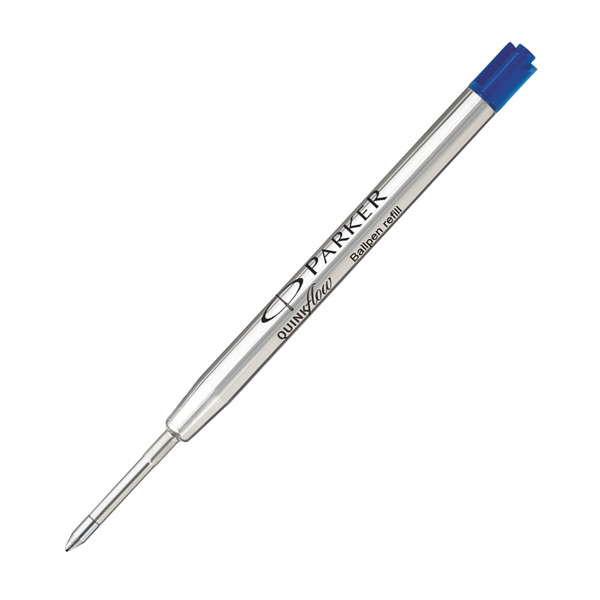 Refill sfera QuinkFlow - punta media - metallo - blu - Parker - blister 3 pezzi