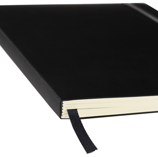 Taccuino Ispira - con elastico - copertina rigida - A5 - 96 fogli - puntinato - nero - Fabriano