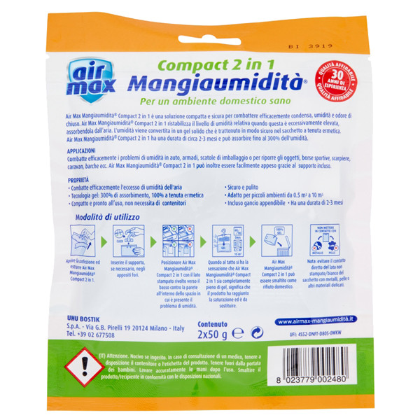 Mangiaumidit&agrave; appendibile compact 2 in1 - petali di rosa - 50 gr - Air Max