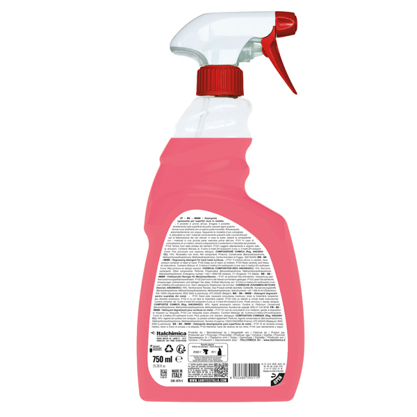 Detergente sgrassante S6 Inox - per superfici - 750ml Sanitec
