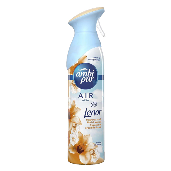 Deodorante per ambienti Lenor - elimina ordori - 300 ml - oro e fiori di vaniglia - Ambi Pur
