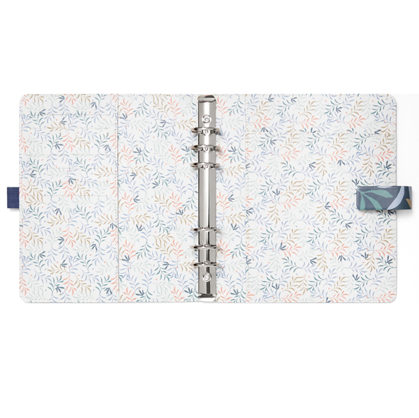Organiser Botanical - f.to Pocket 146 x 128 x 36 mm - con cinturino - blu - Filofax