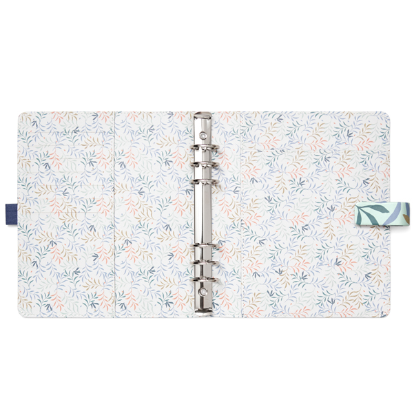 Organiser Botanical - f.to Personal 187 x 153 x 40 mm - con cinturino - menta - Filofax