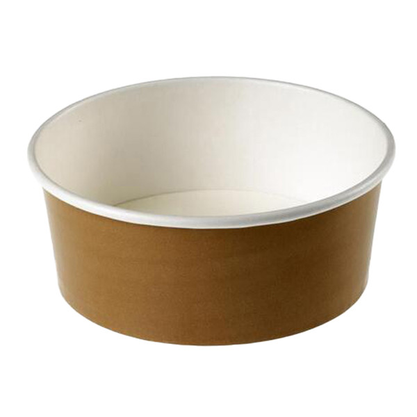 Bowl monouso Street Food - 16 x h 6.8 cm - 1300 ml - avana/bianco - Leone - conf. 24 pezzi