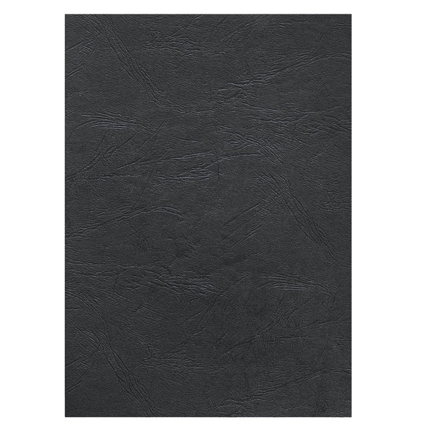 Copertine per rilegatura - A4 - cartoncino groffrato semilpelle - 250 gr - nero - Fellowes - conf.100 pezzi