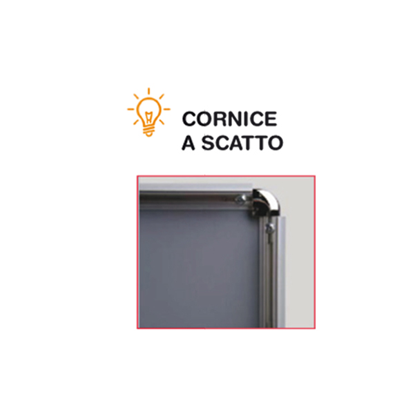 Cornice a scatto ST - autoportante - bifacciale - 70 x 100 cm - Studio T
