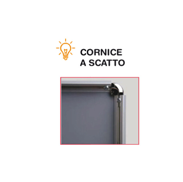 Cornice a scatto ST - autoportante - bifacciale - 7 x 100 cm