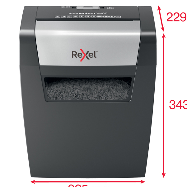 Distruggidocumenti Momentum X406 - a frammenti - Rexel
