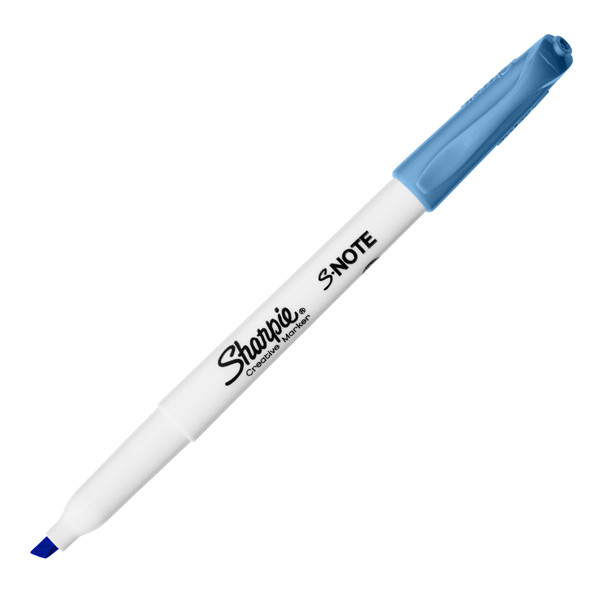 Pennarello S-Note - punta scalpello - colori assortiti - Sharpie - astuccio 4 pezzi