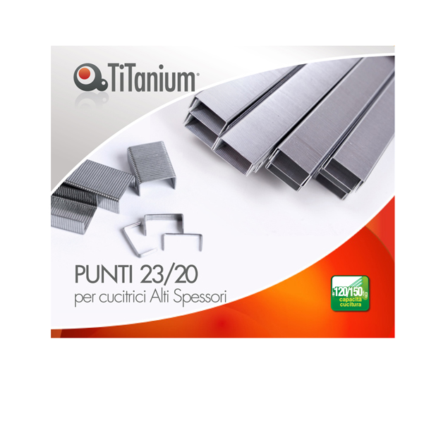 Punti metallici 23/20 - TiTanium - conf. 1000 pezzi