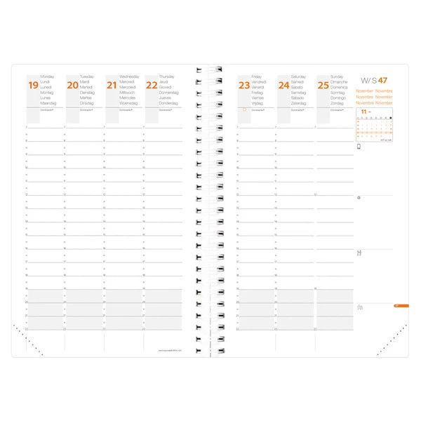 Agenda settimanale Time&Life Pocket 2026 - 10 x 15 cm - nero - Quo Vadis