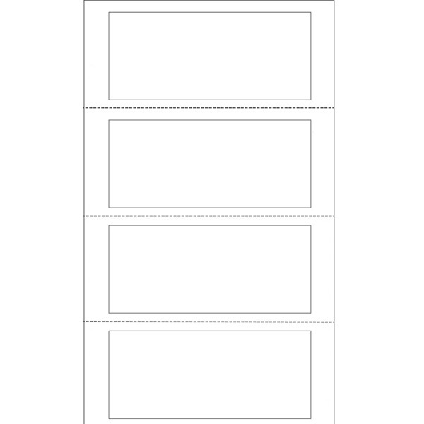 Etichette adesive a modulo continuo TT951-2 - in carta - corsia singola - permanenti - 140 x 60 mm - 4 et/fg - 100 fogli - bianco - Markin