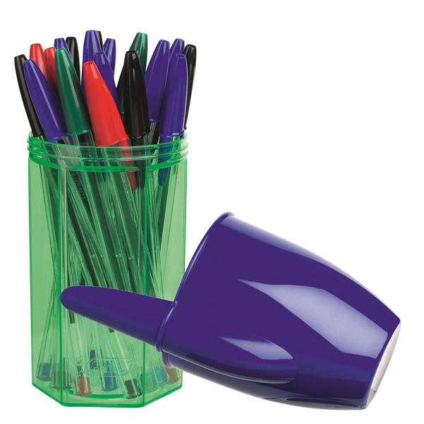 Penna a sfera Cristal - punta 1.0mm - colori assortiti - BIC - barattolo 20 pezzi