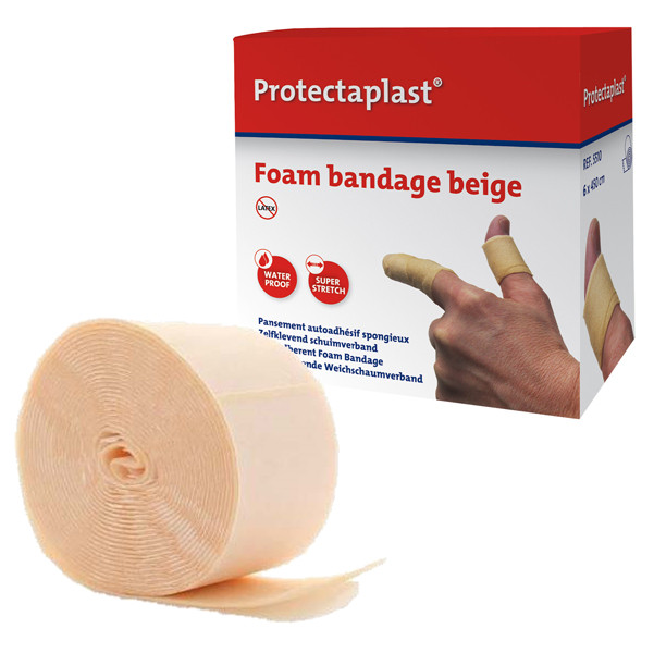 Bendaggio coesivo Protectaplast -  6 cm x 4,5 m - color pelle - PVS