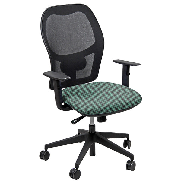 Seduta operativa Hubble HUHU - tessuto Fashion - braccioli regolabili - verde - Unisit