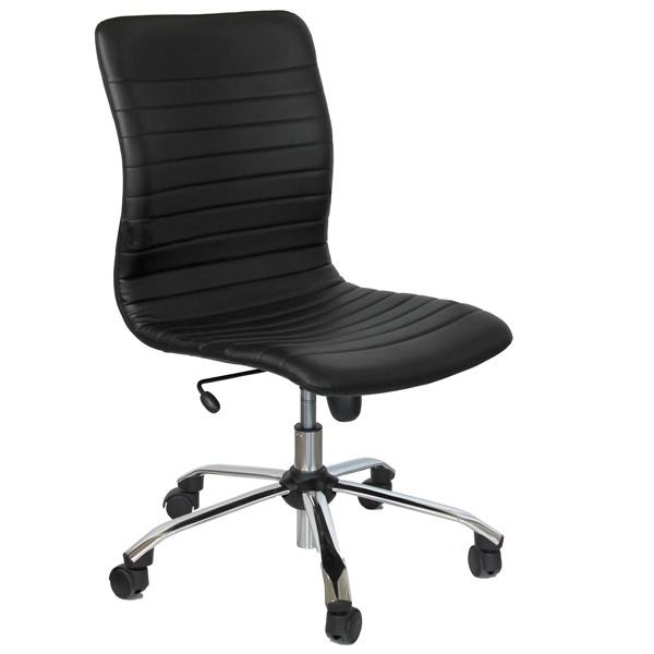 Poltrona direzionale visitatore Euterpe cromo EPDCSB - senza braccioli - nero - Unisit