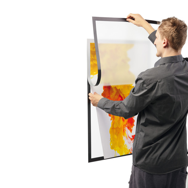 Cornice adesiva Duraframe Poster - 50 x 70 cm - argento - Durable