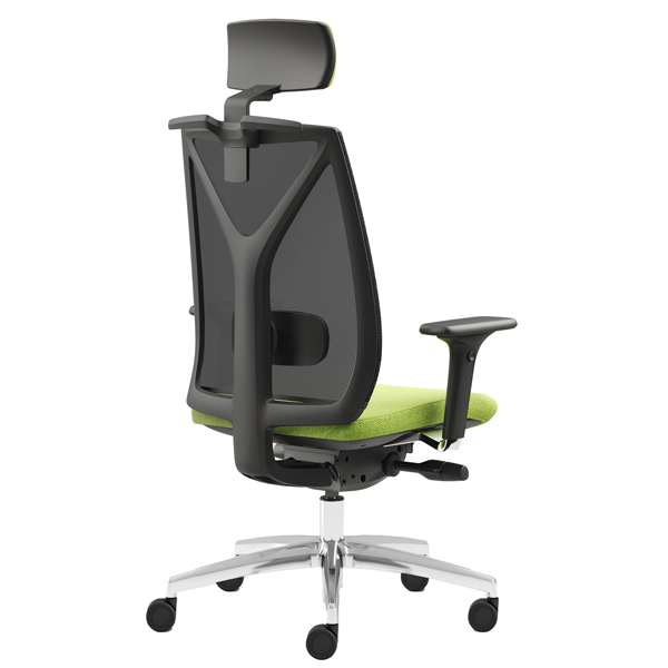 Poltrona semidirezionale Velia VEAPG - con braccioli regolabili e poggiatesta - verde mela - Unisit