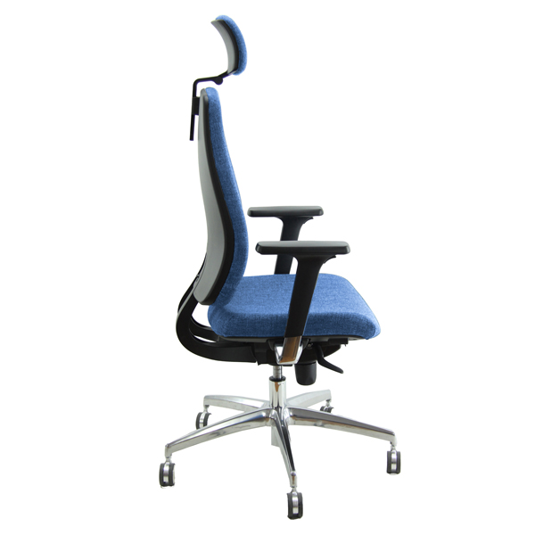 Poltrona semidirezionale Absolute ASAPG - con braccioli regolabili e poggiatesta- blu - Unisit