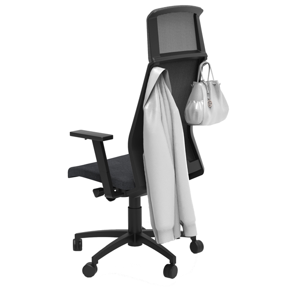 Poltrona semidirezionale Light LLNPRO - con braccioli regolabili - nero - Unisit