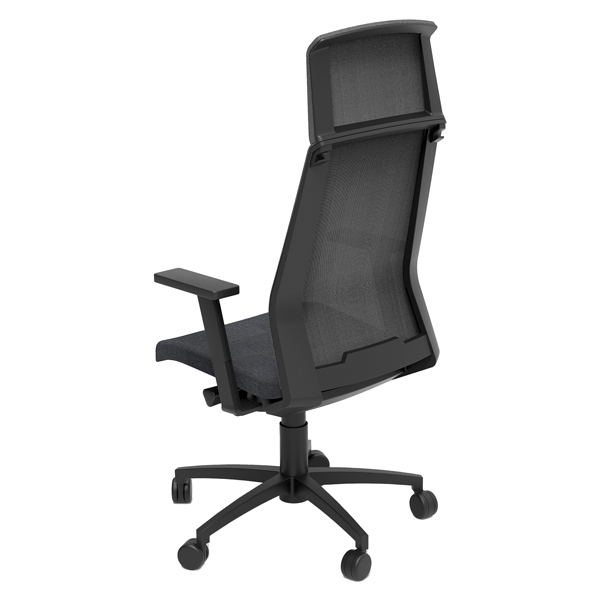 Poltrona semidirezionale Light LLNPRO - con braccioli regolabili - nero - Unisit