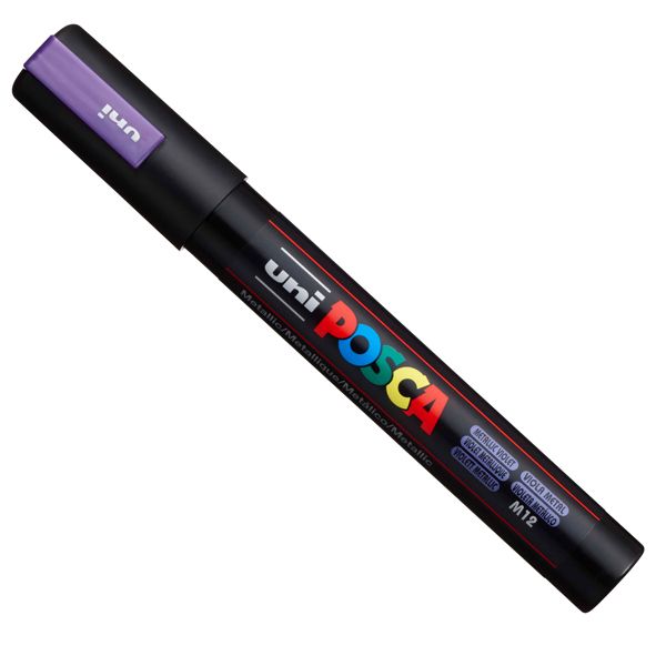 Marcatore Uni Posca PC5M - con coperchio argento - punta media - colori assortiti - Uni Mitsubishi - gift box 18 pezzi