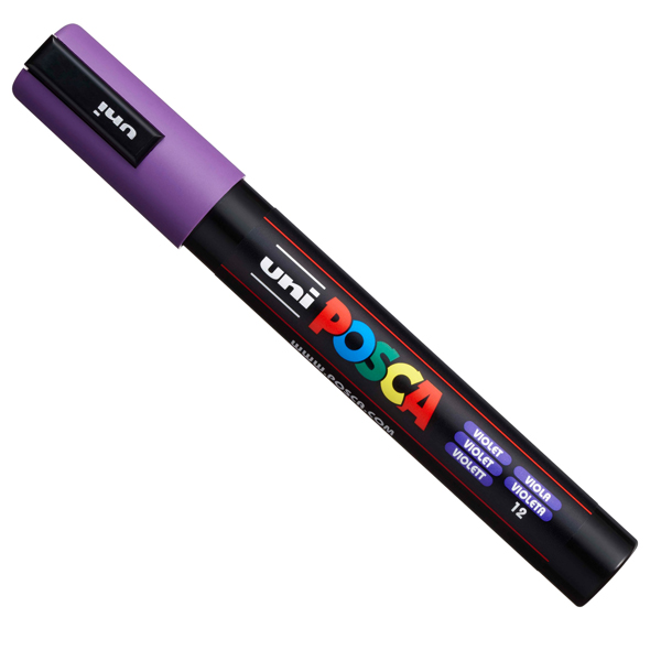 Marcatore Uni Posca PC5M - con coperchio rosso - punta media - colori assortiti - Uni Mitsubishi - gift box 18 pezzi