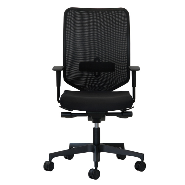 Poltrona semidirezionale Newair NWN - con braccioli regolabili - nero - Unisit