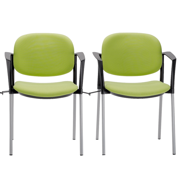 Poltroncina visitatore Step SPBSBR - con braccioli inclusi - verde - Unisit